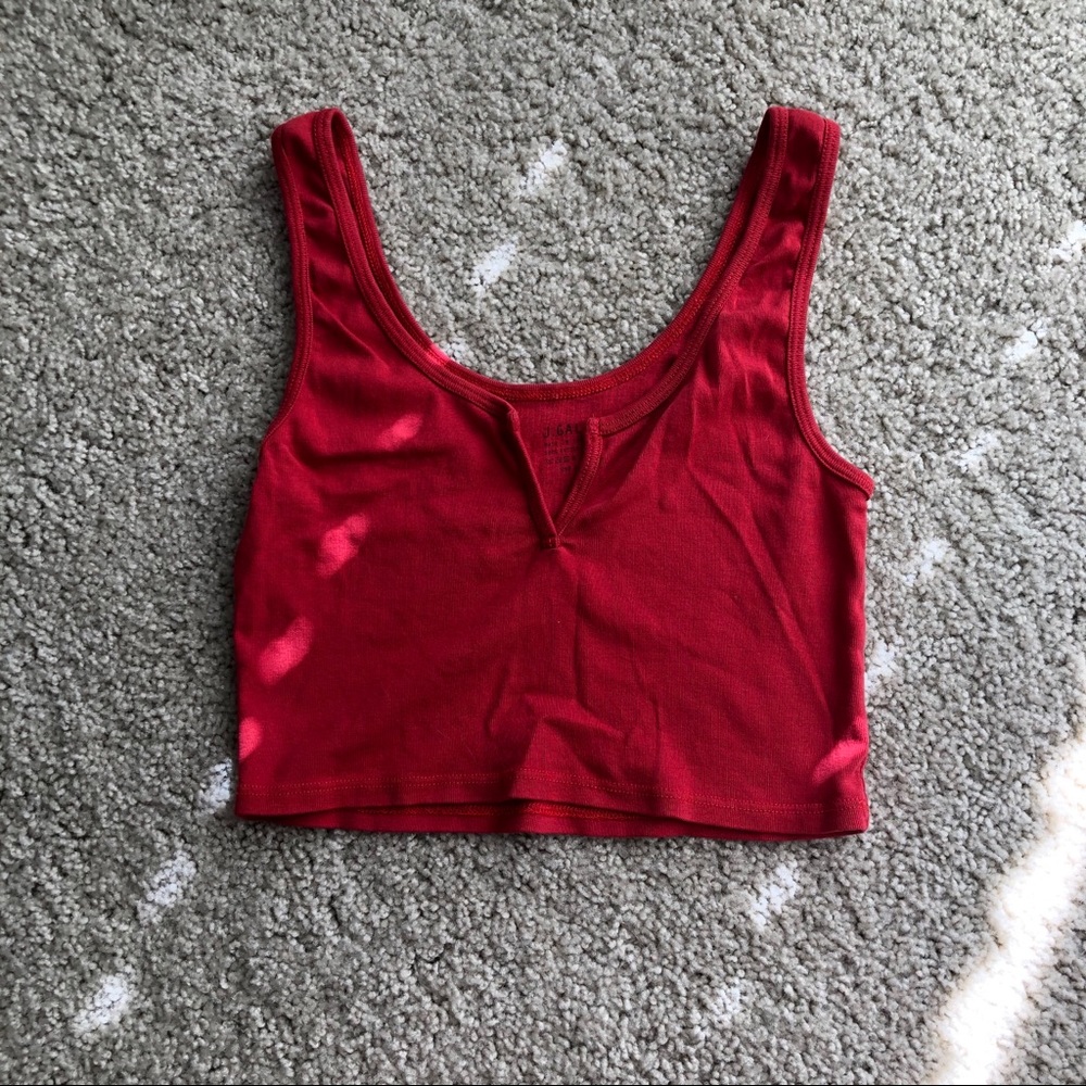 Brandy Melville Red Crop Top